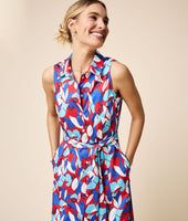 Stretch Cotton Sleeveless Faye Shirt Dress 5