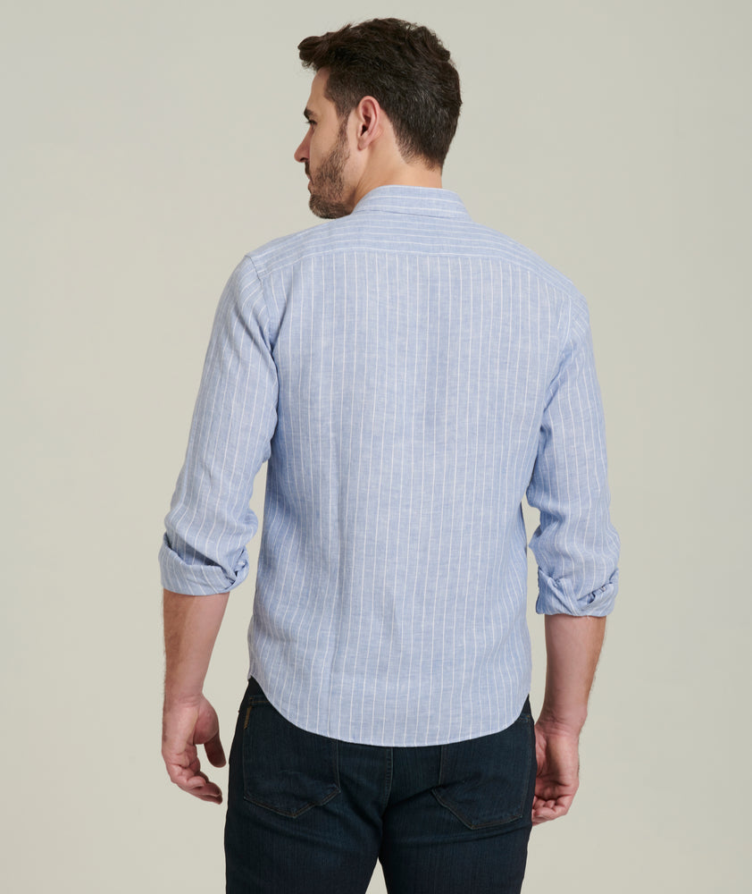 Model wearing a Bluewhite Fleurie - Wrinkle Resistant - FINAL SALE