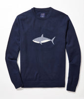 UNTUCKit + David Hart Crewneck Bruce Shark Sweater 5