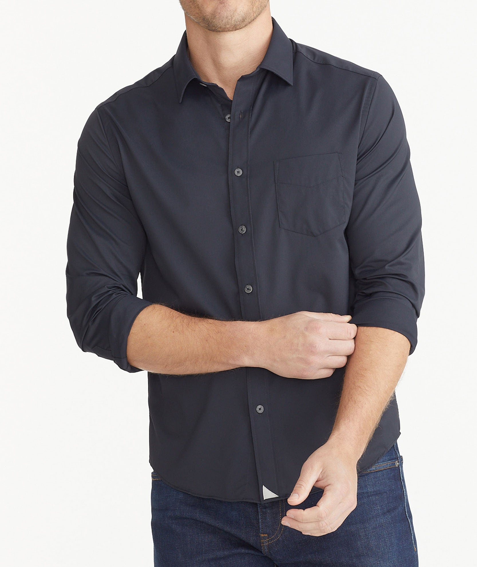 Wrinkle Free Performance Gironde Shirt Black UNTUCKit