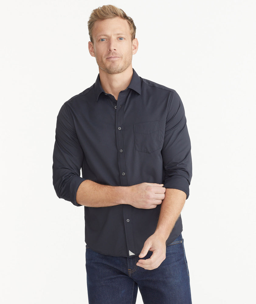 Wrinkle-Free Performance Gironde Shirt Black UNTUCKit 