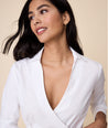 Model wearing an UNTUCKit Gwen Shirt.