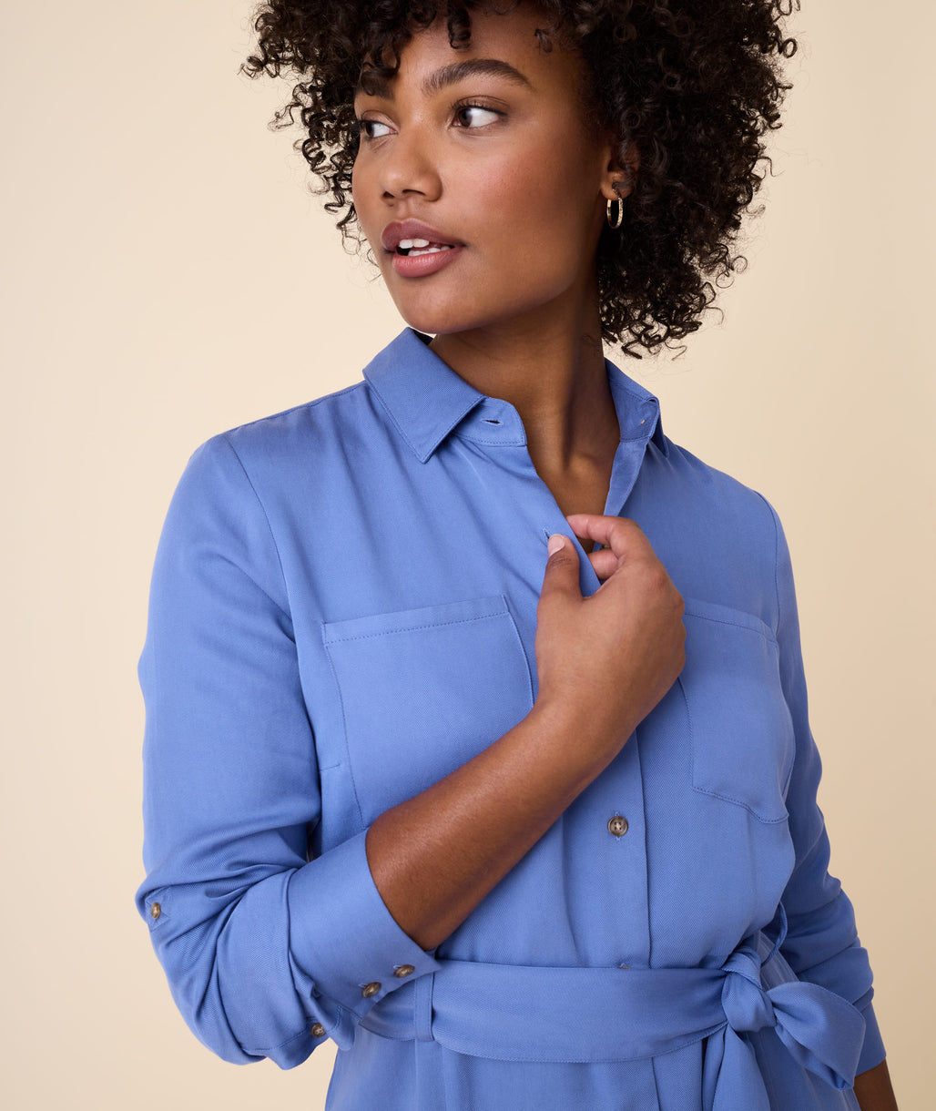 Tencel™ Solid Jennie Shirt Dress - FINAL SALE