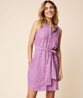 Belted Linen Blend Keeley Shirt Dress 1