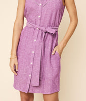 Belted Linen Blend Keeley Shirt Dress 5