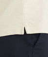 Model is wearing UNTUCKit Fog Cotton Slub Resort Shirt.