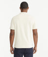 Model is wearing UNTUCKit Fog Cotton Slub Resort Shirt.