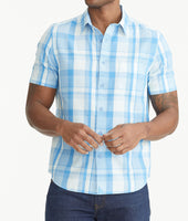 Cotton Short-Sleeve Plaid Shirt 1