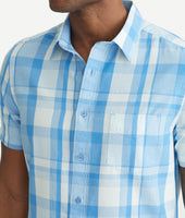 Cotton Short-Sleeve Plaid Shirt 4