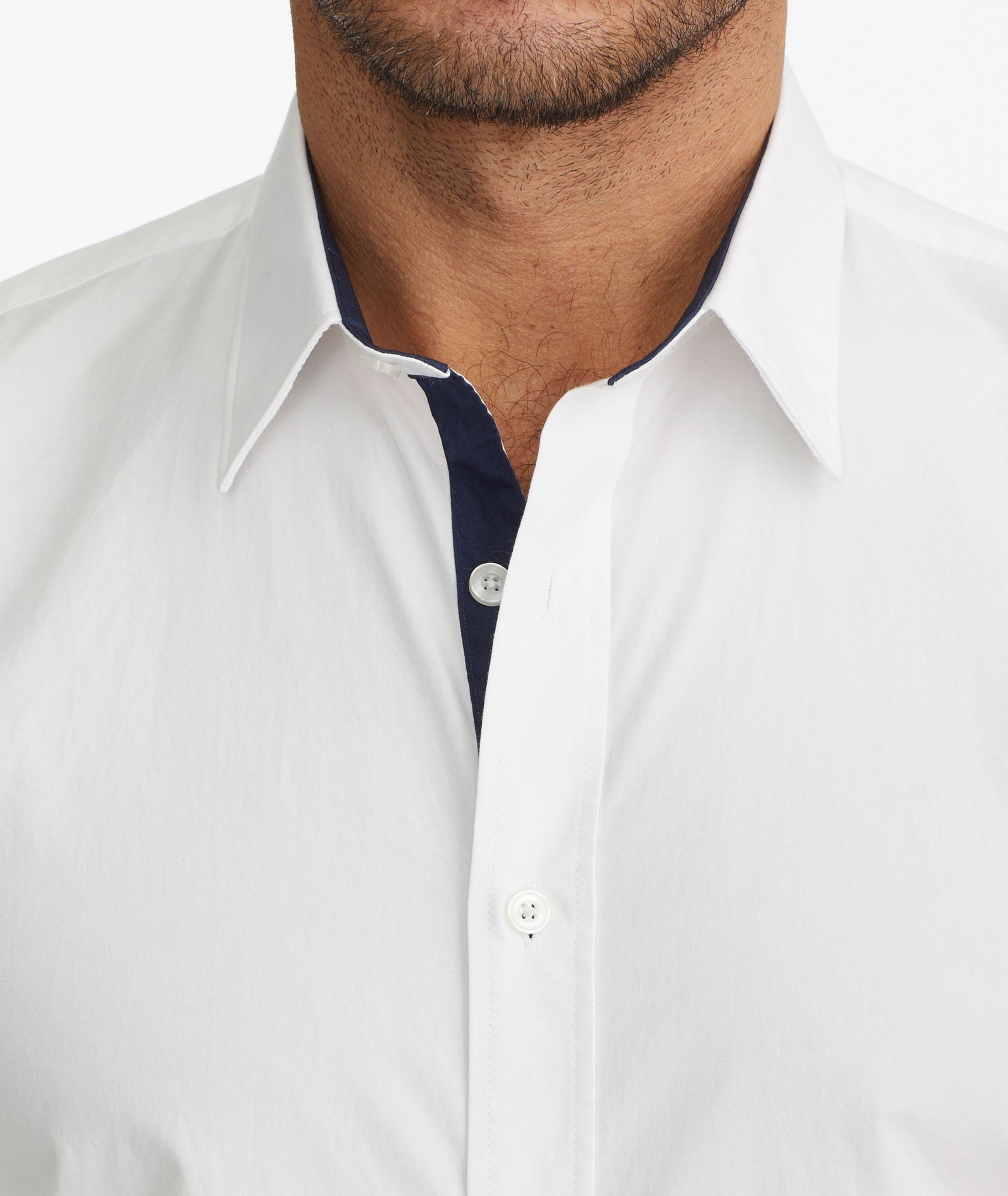 Wrinkle-Free Las Cases Special Shirt White with Contrast Interior ...