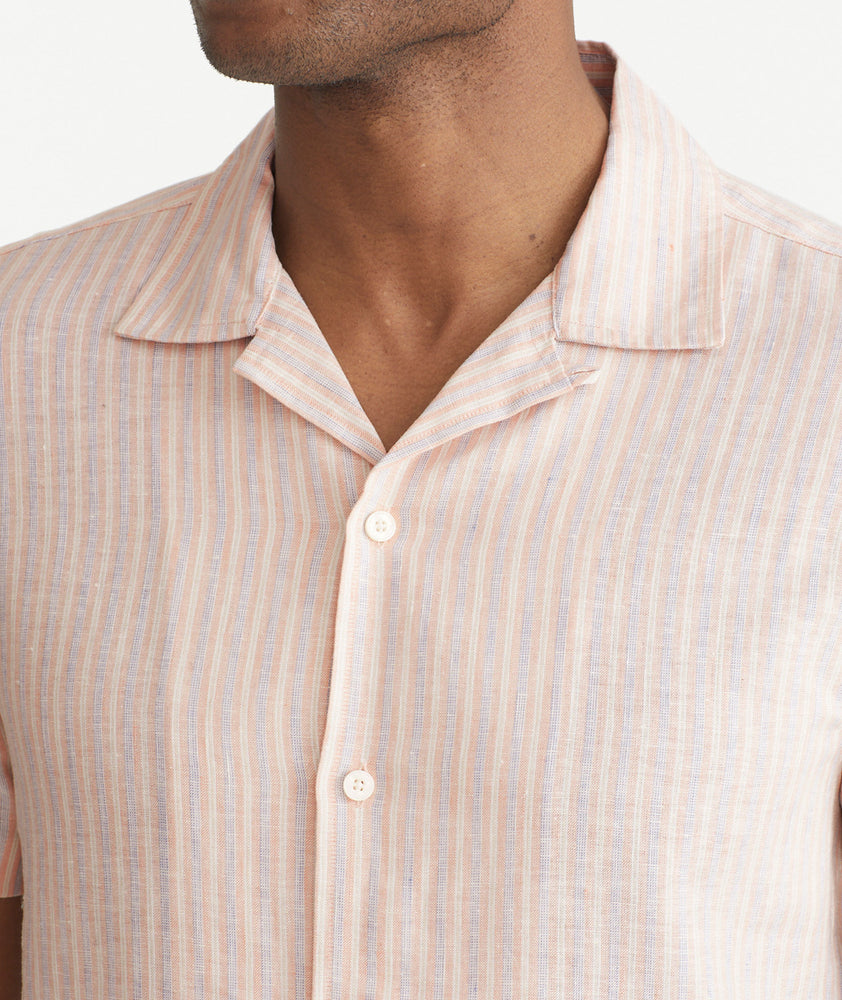 Wrinkle-Resistant Linen Short-Sleeve Lenora Shirt - FINAL SALE