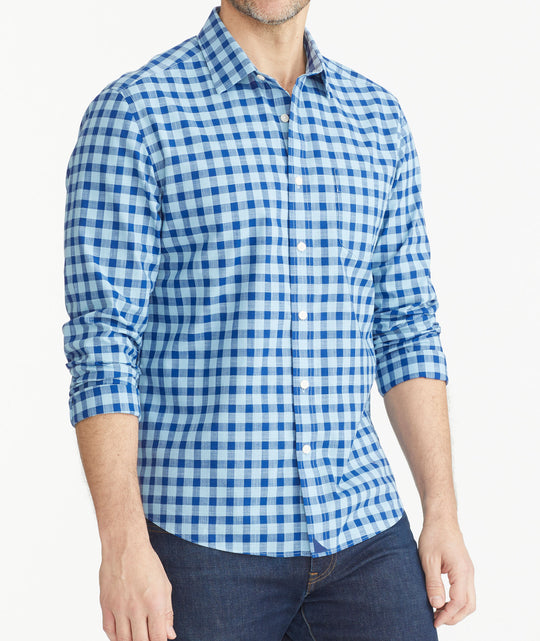 Slub Linen Men's Ice Blue Plain Shirt | Buy Online at The Richero