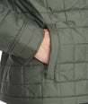 Model wearing a Green Quilted City Jacket