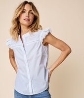 Flutter Sleeve Cotton Meg Shirt 3