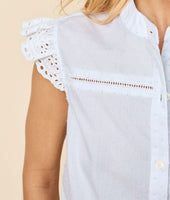 Flutter Sleeve Cotton Meg Shirt 4