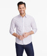 Model wearing a Dark Red Wrinkle-Free Mixon Shirt