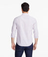 Model wearing a Dark Red Wrinkle-Free Mixon Shirt