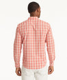 Model wearing an UNTUCKit Red Vintage Wash Monterosso Shirt