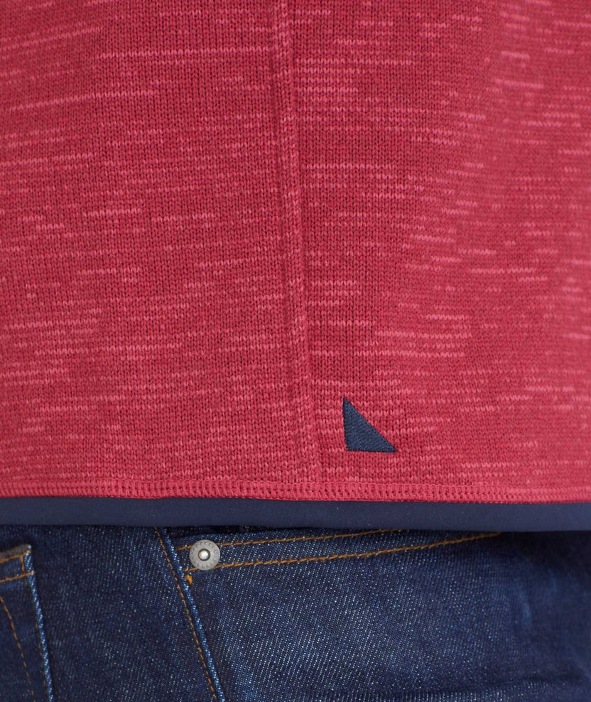 Colorblock Fleece Quarter-Zip Navy & Red | UNTUCKit