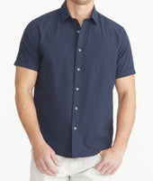Cotton Seersucker Short-Sleeve Pavao Shirt 1