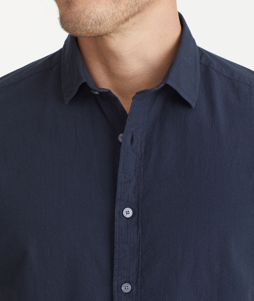 Cotton Seersucker Short-Sleeve Pavao Shirt