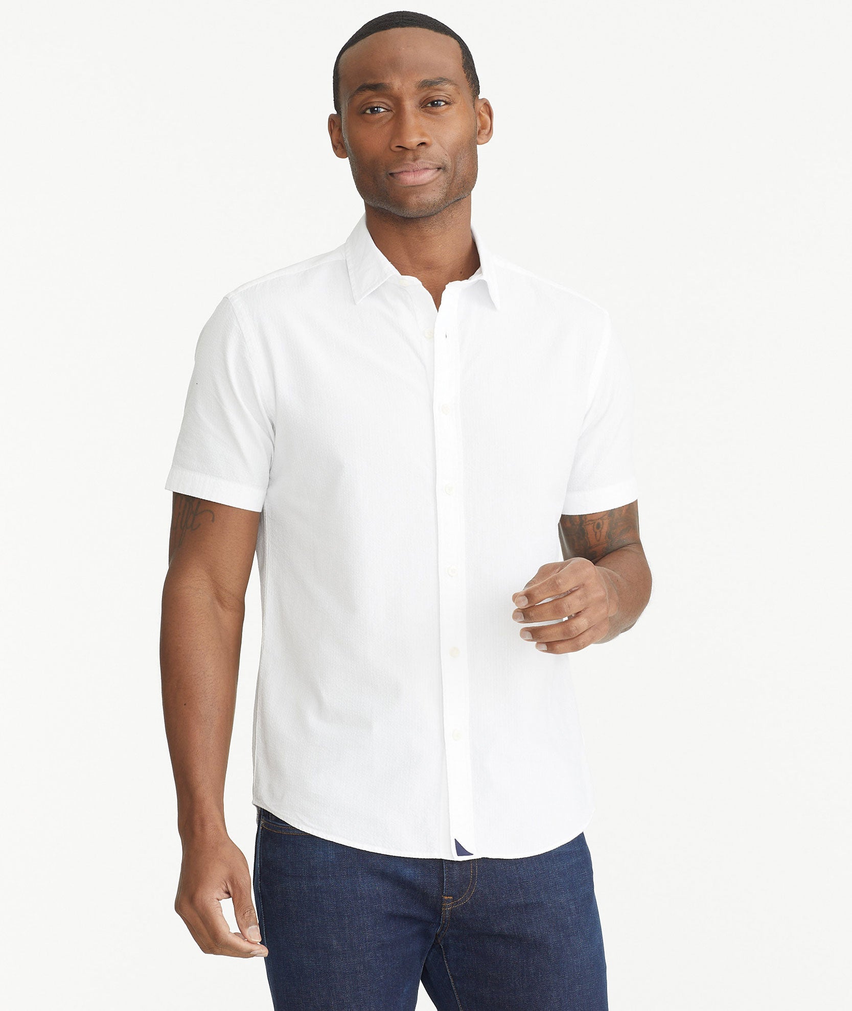Seersucker short sleeve shirt 2025