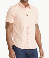 Cotton Stretch Short-Sleeve Geoprint Shirt 1