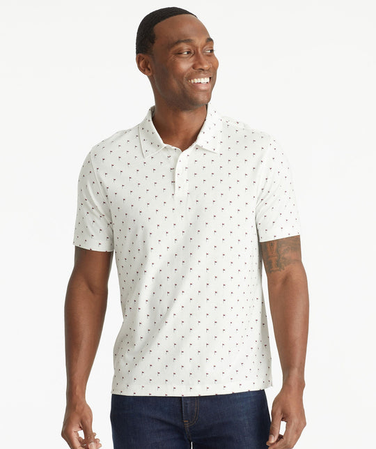 Patterned Performance Polo - FINAL SALE