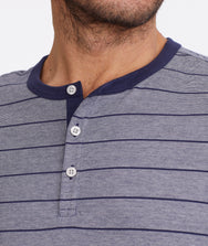Multistripe Short-Sleeve Henley - FINAL SALE Zoom