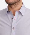 Model wearing a Grey Wrinkle-Free Rubican Shirt