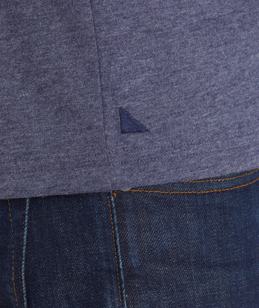 Model wearing an UNTUCKit True Navy Ultrasoft Tee