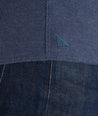 Model wearing a Navy Textured Long-Sleeve Henley