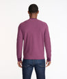 Model wearing a Purple Textured Long-Sleeve Henley
