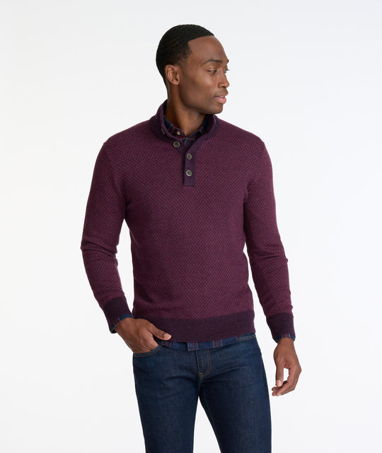 Merino Wool Button-Neck Sweater - FINAL SALE