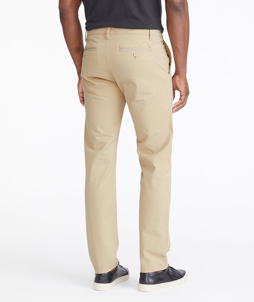 Model wearing a Tan Chino Pants