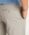 Model wearing UNTUCKit Grey 9" Chino Shorts