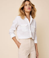 Linen Roll Tab Tucker Shirt 1