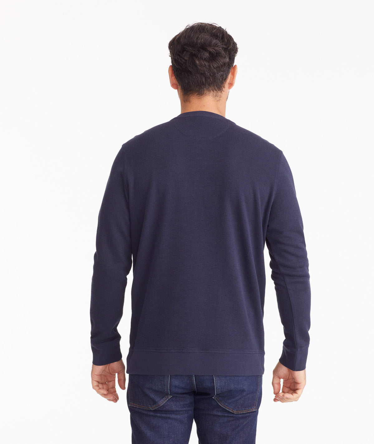 Henley Sweatshirt- FINAL SALE Navy | UNTUCKit