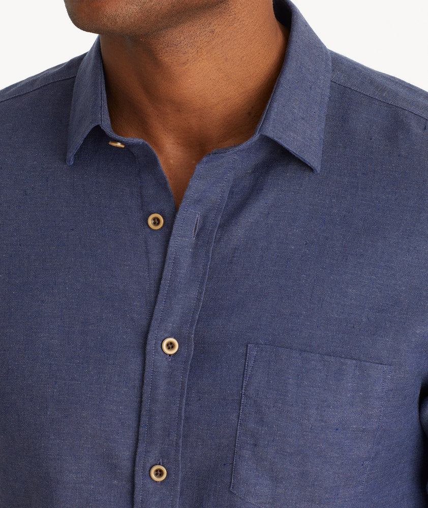 Wrinkle-Resistant Linen Vin Santo Shirt
