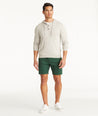 Model wearing UNTUCKit Dark Green Drawstring Shorts