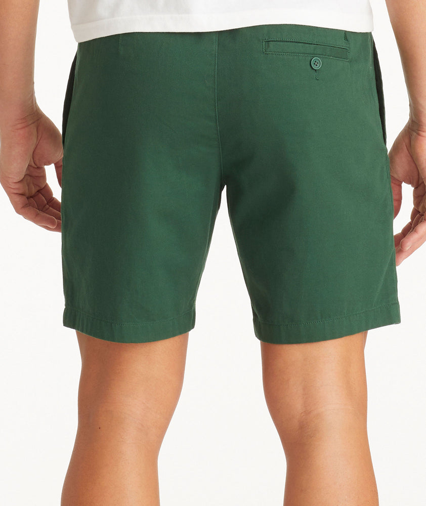 Model wearing UNTUCKit Dark Green Drawstring Shorts