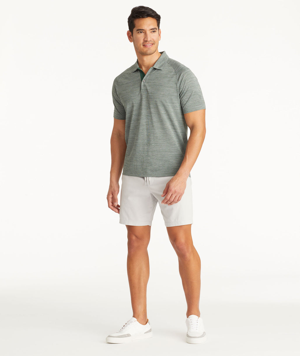 Model wearing UNTUCKit Light Grey Drawstring Shorts
