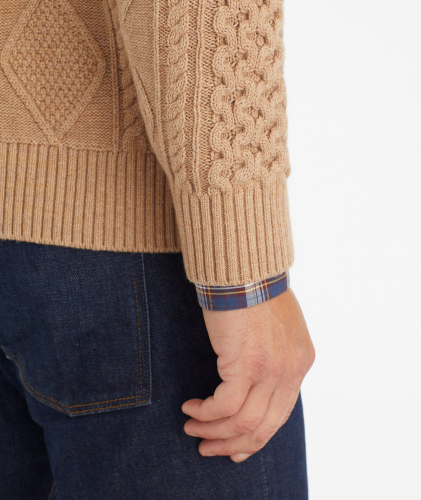 Cable Knit Crewneck Sweater